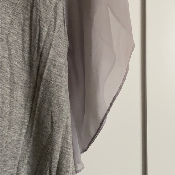 Red Haute Sleeveless Sheer Sleeved Tee - Picture 3 of 7